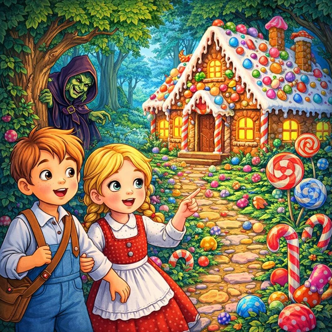 Hansel and Gretel story illustration