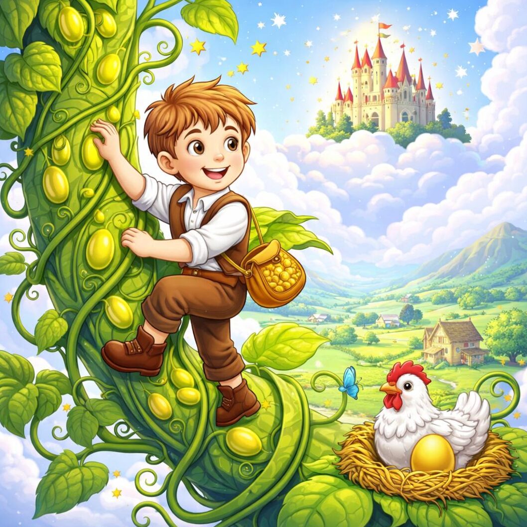 Jack and The Beanstalk story illustration