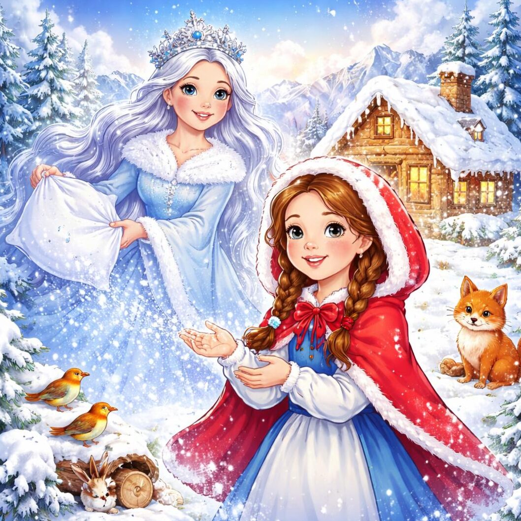 Mother Holle story illustration