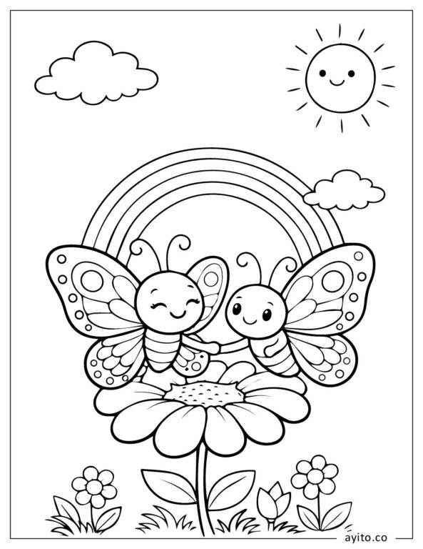 Playful-Butterflies-Holding-Hands-Coloring-Page