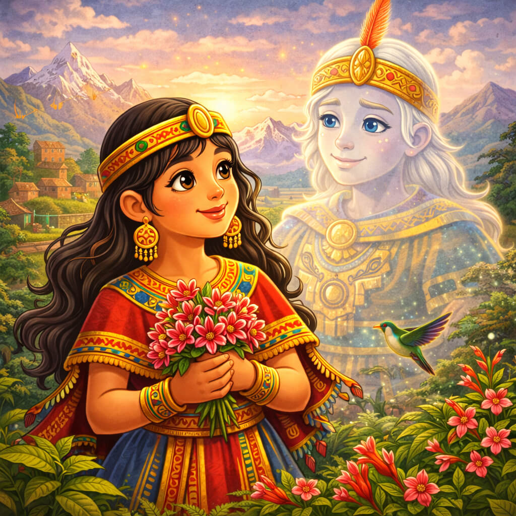 The Flower of The Cantuta story illustration