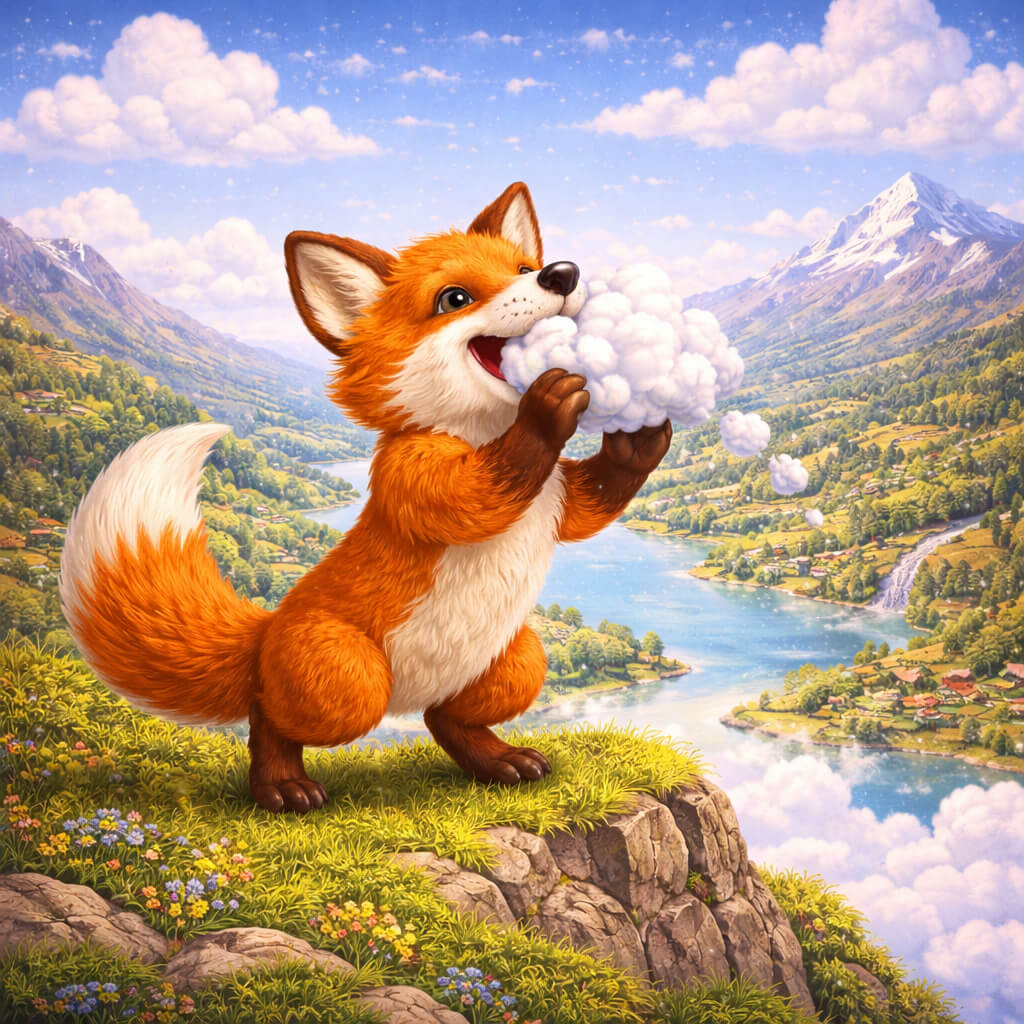 The Fox Who Devoured The Cloud story illustration