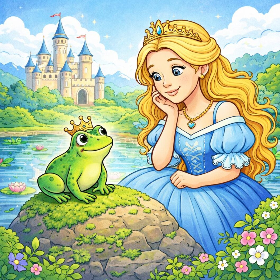 The Frog Prince story illustration