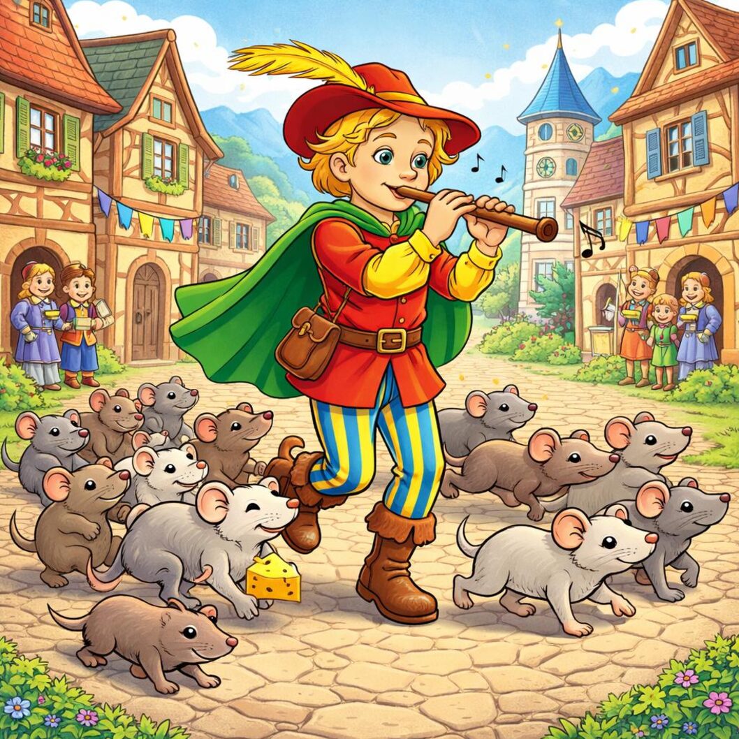 The Pied Piper of Hamelin story illustration