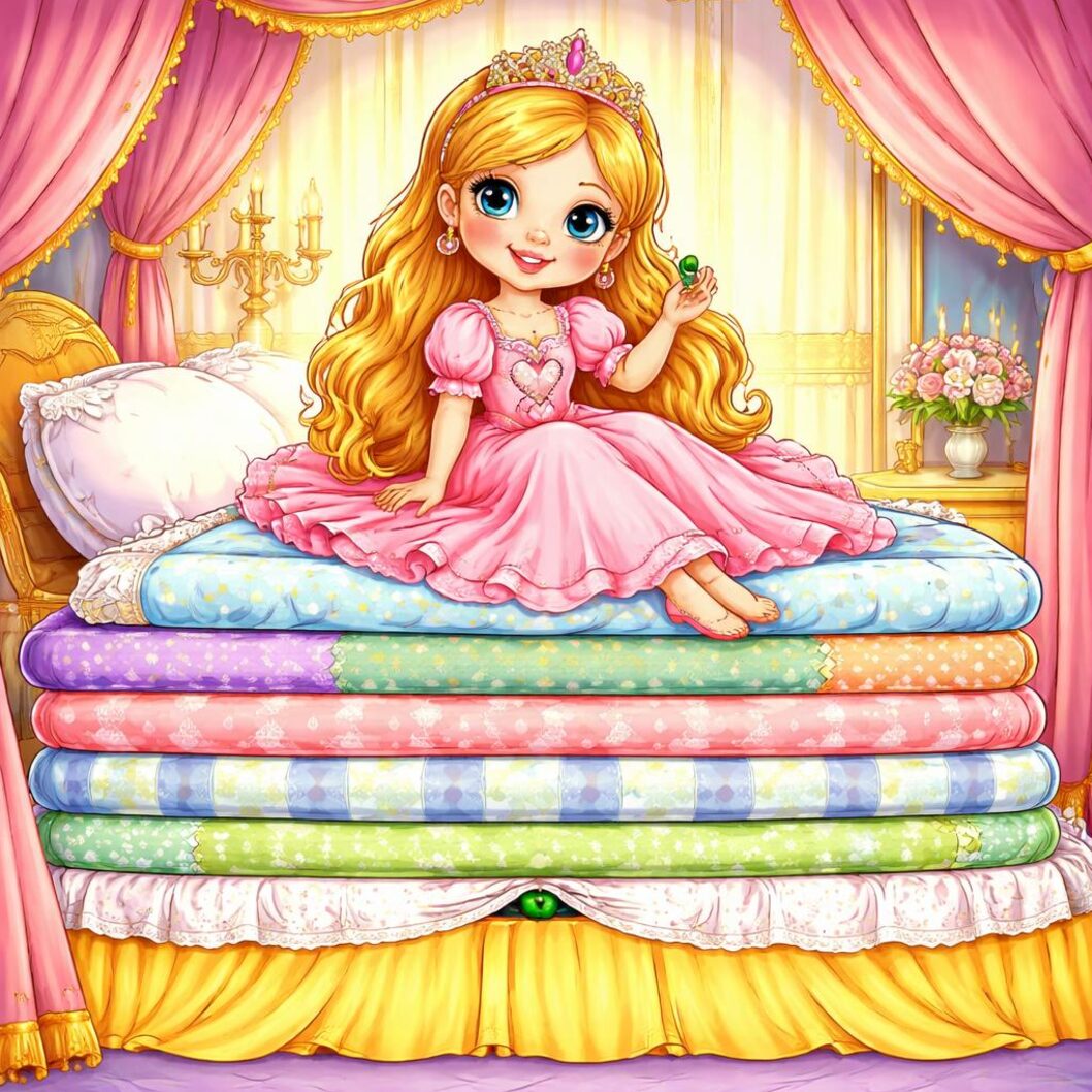 The Princess and The Pea story illustration