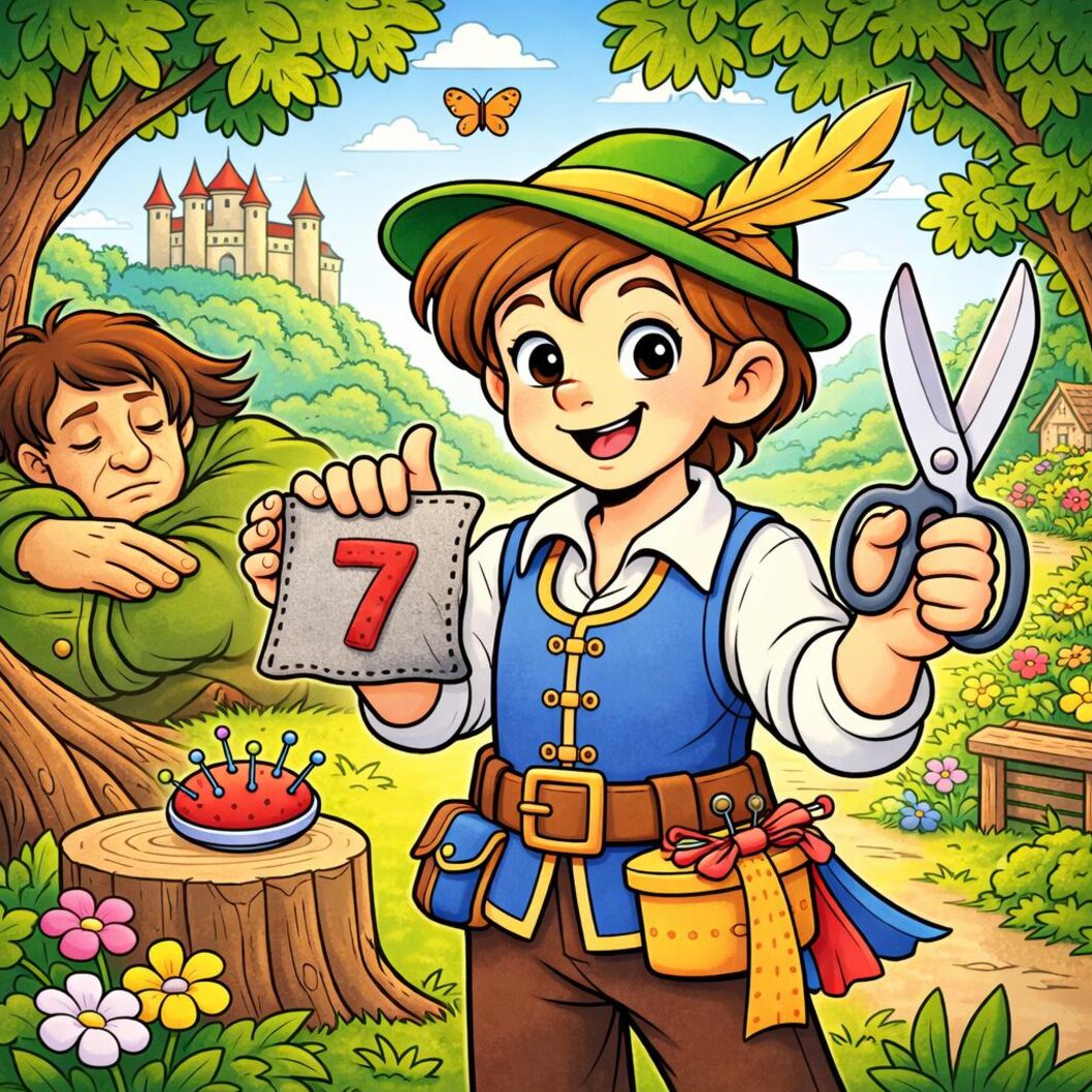 The Valiant Little Tailor story illustration