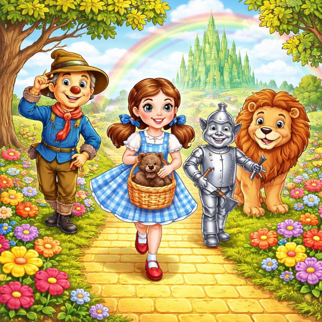 The Wonderful Wizard of Oz story illustration